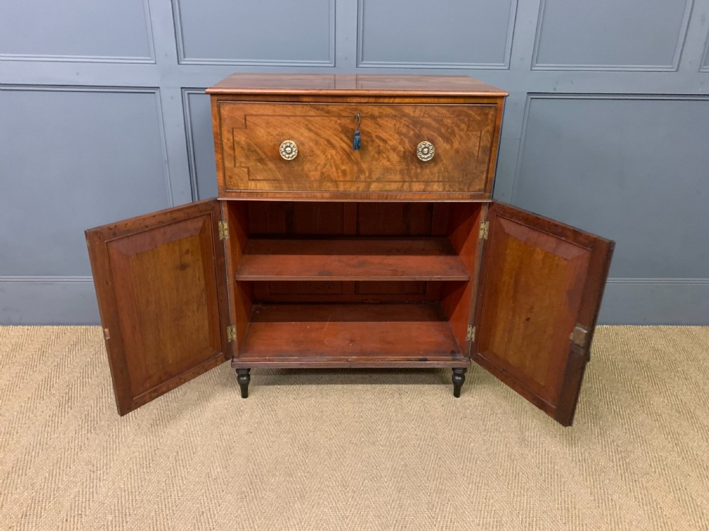 Regency Mahogany Secretaire Cabinet View VIII