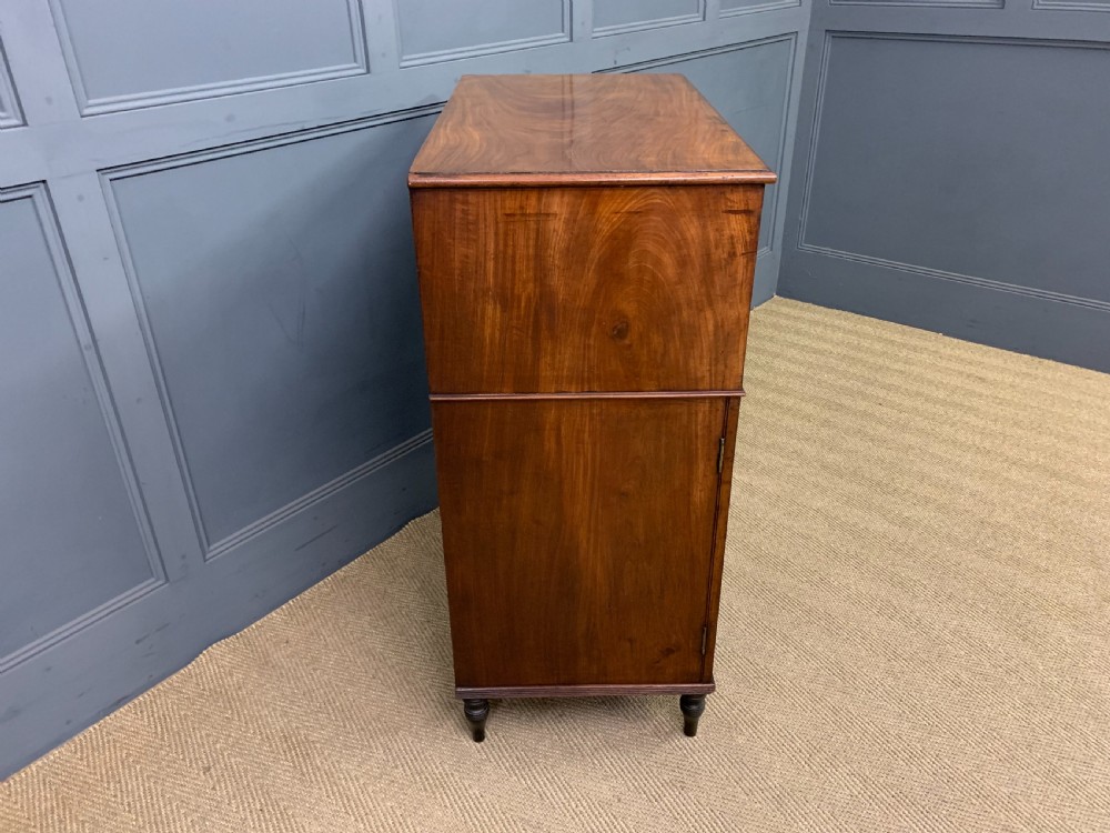 Regency Mahogany Secretaire Cabinet View XV