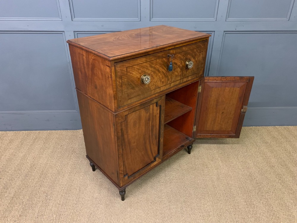 Regency Mahogany Secretaire Cabinet View XVII