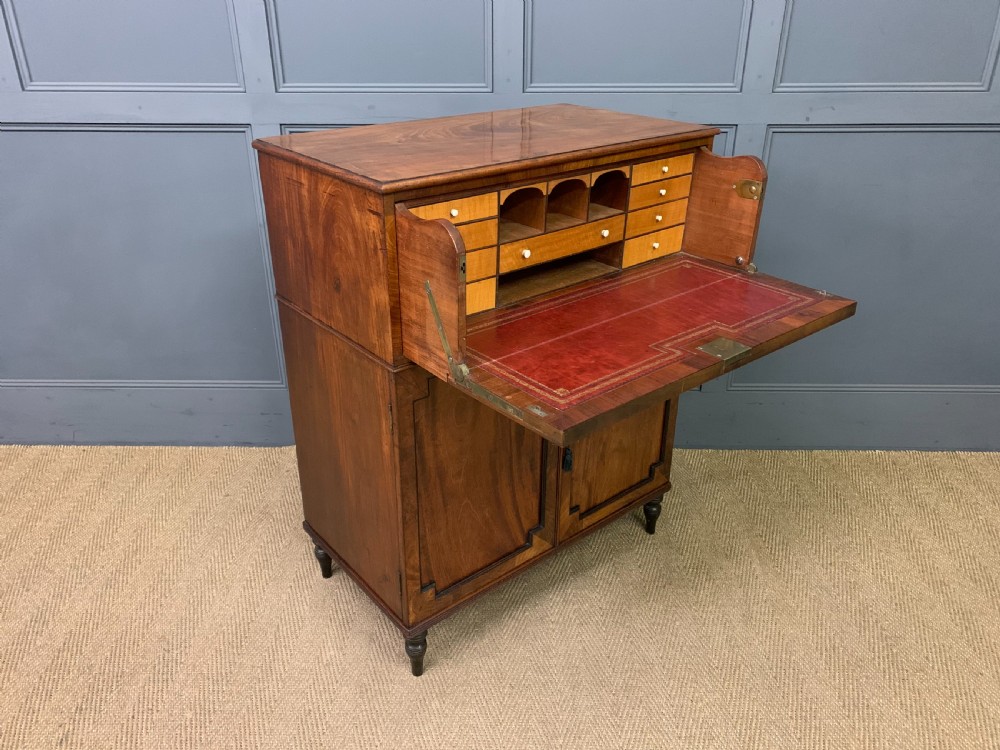 Regency Mahogany Secretaire Cabinet View XVIII