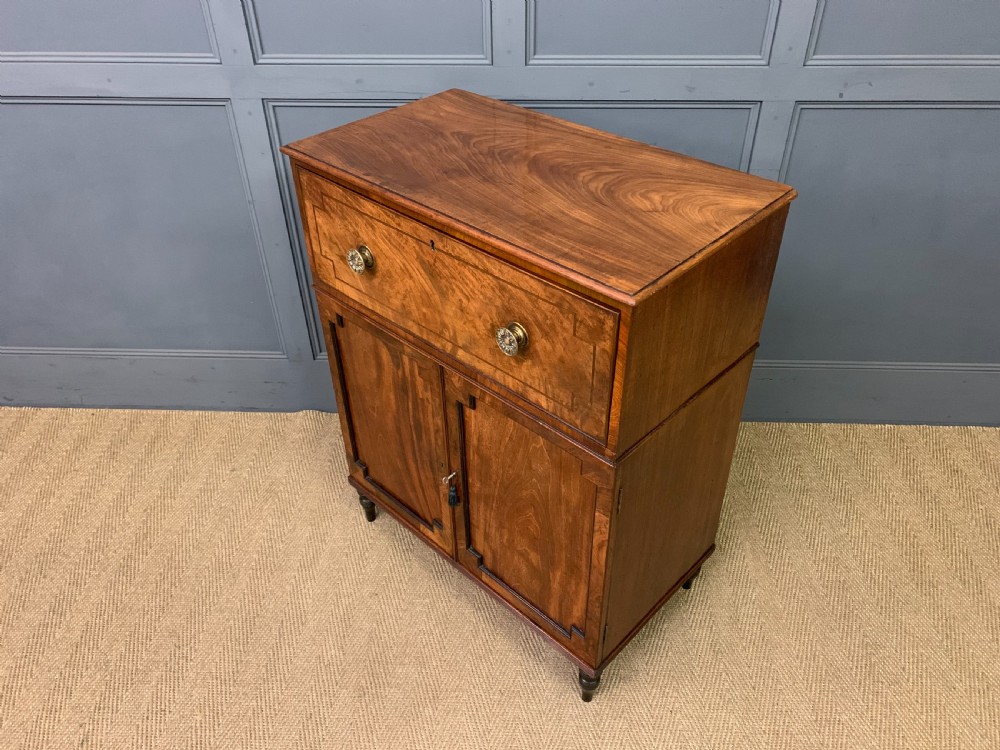 Regency Mahogany Secretaire Cabinet View XX