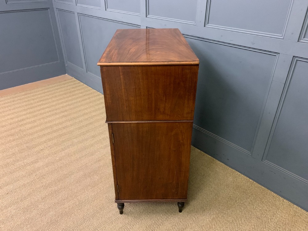 Regency Mahogany Secretaire Cabinet View XXI