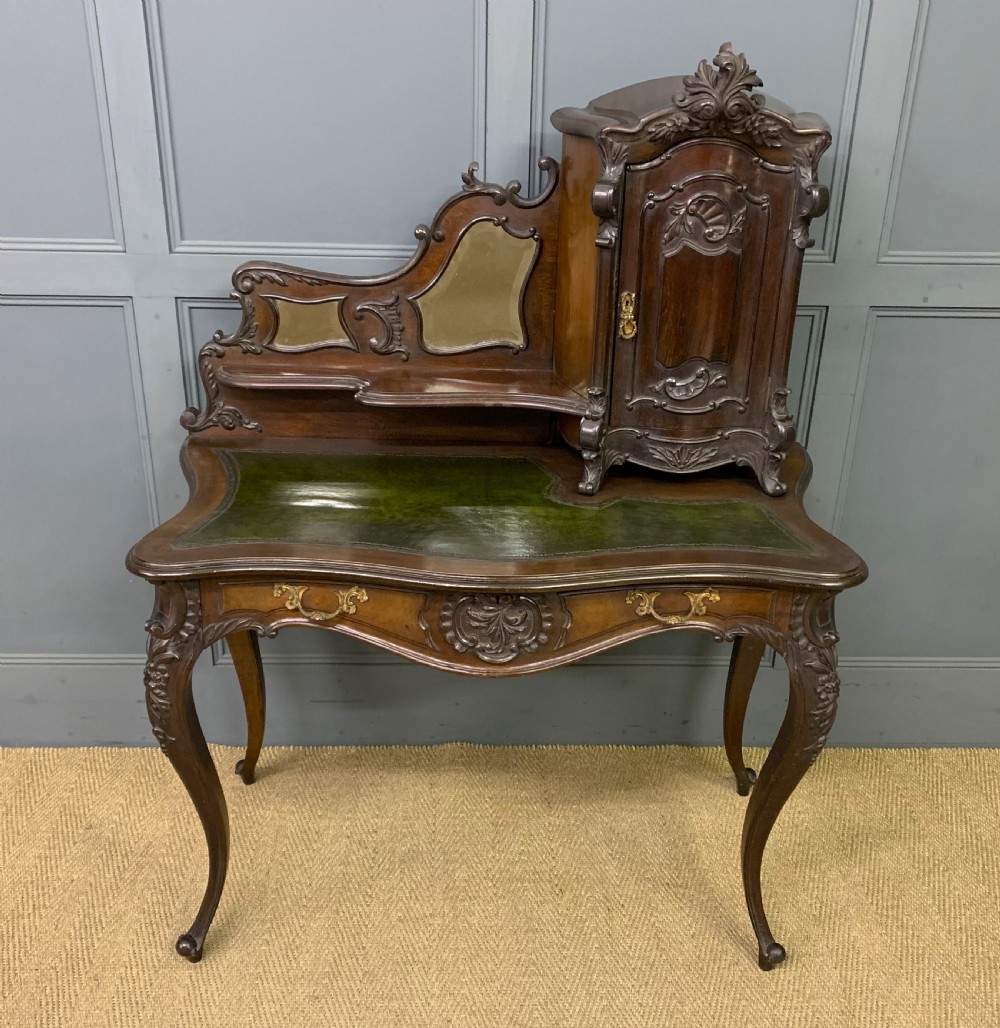 Carved Mahogany Bonheur Du Jour