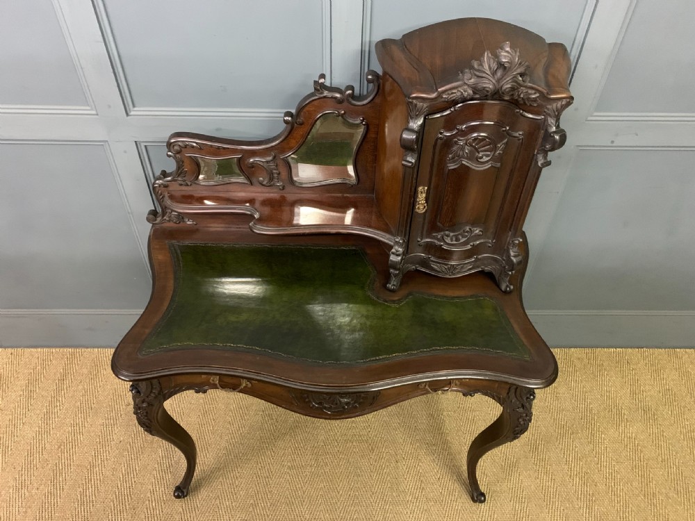 Carved Mahogany Bonheur Du Jour View II