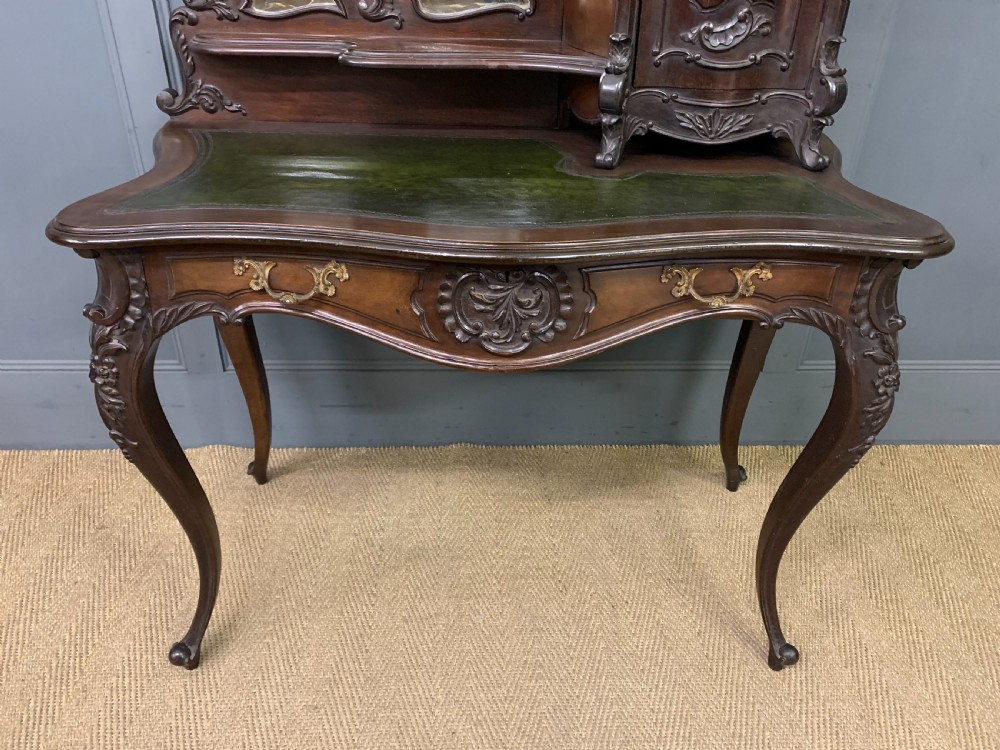 Carved Mahogany Bonheur Du Jour View VI