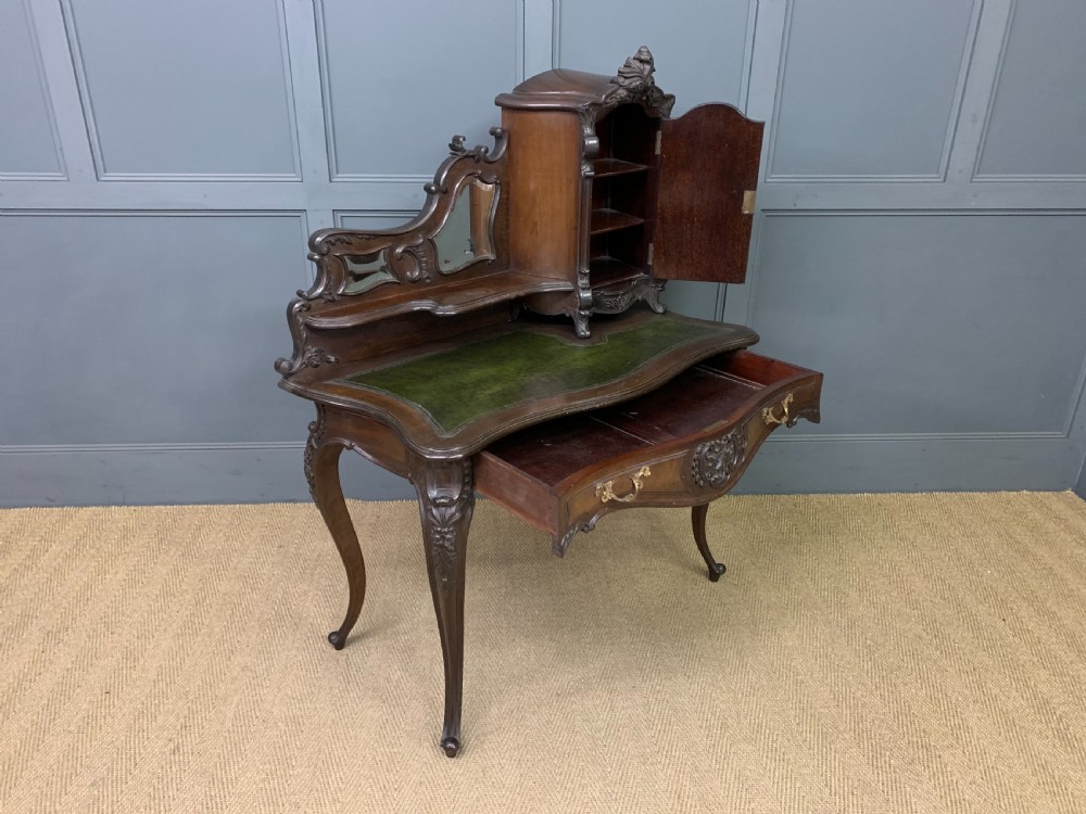 Carved Mahogany Bonheur Du Jour View XIV