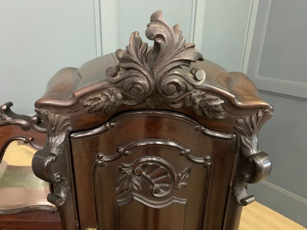 Carved Mahogany Bonheur Du Jour View XVI