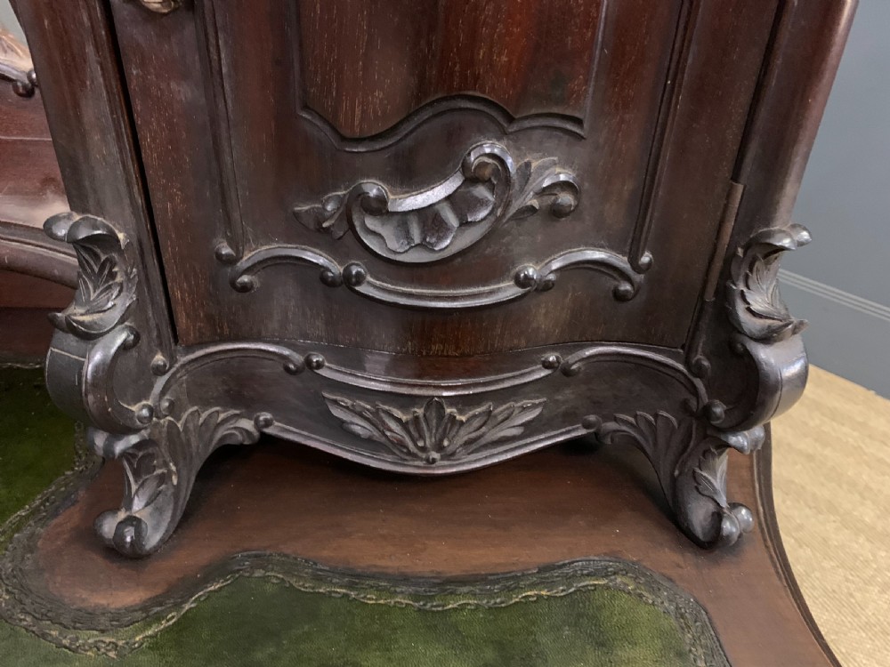 Carved Mahogany Bonheur Du Jour View XVII