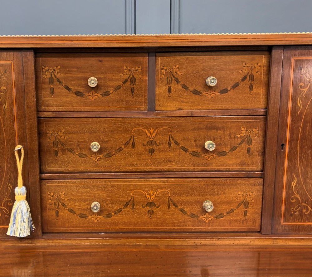 Inlaid Mahogany Bonheur Du Jour by Jas Shoolbred and Co. View VI