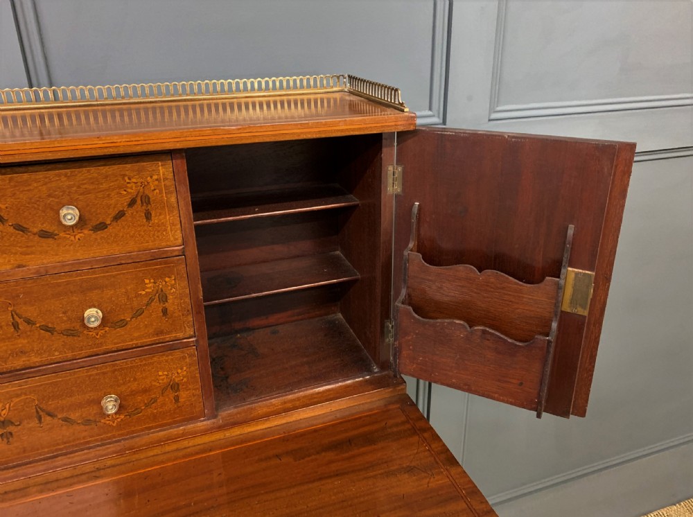 Inlaid Mahogany Bonheur Du Jour by Jas Shoolbred and Co. View XI
