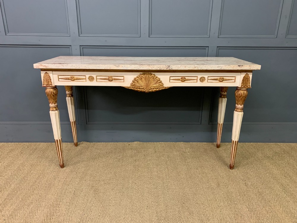 Marble Topped Painted Console Table View II