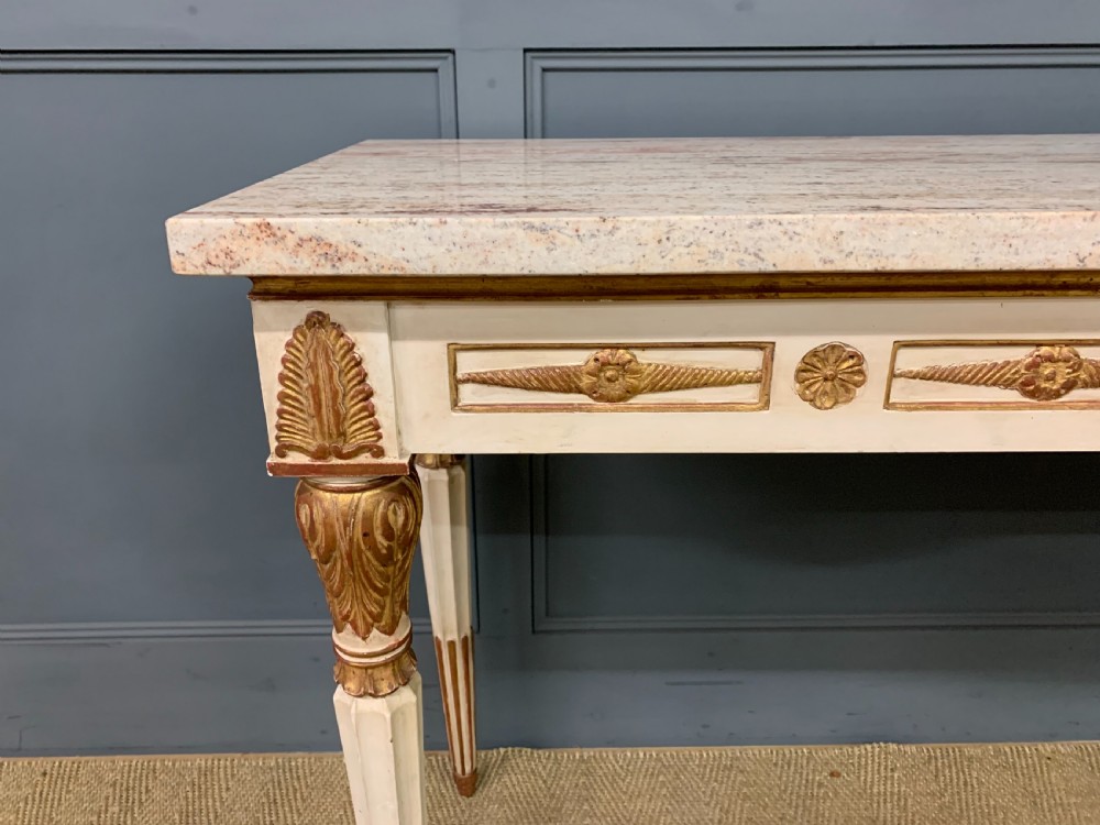 Marble Topped Painted Console Table View V