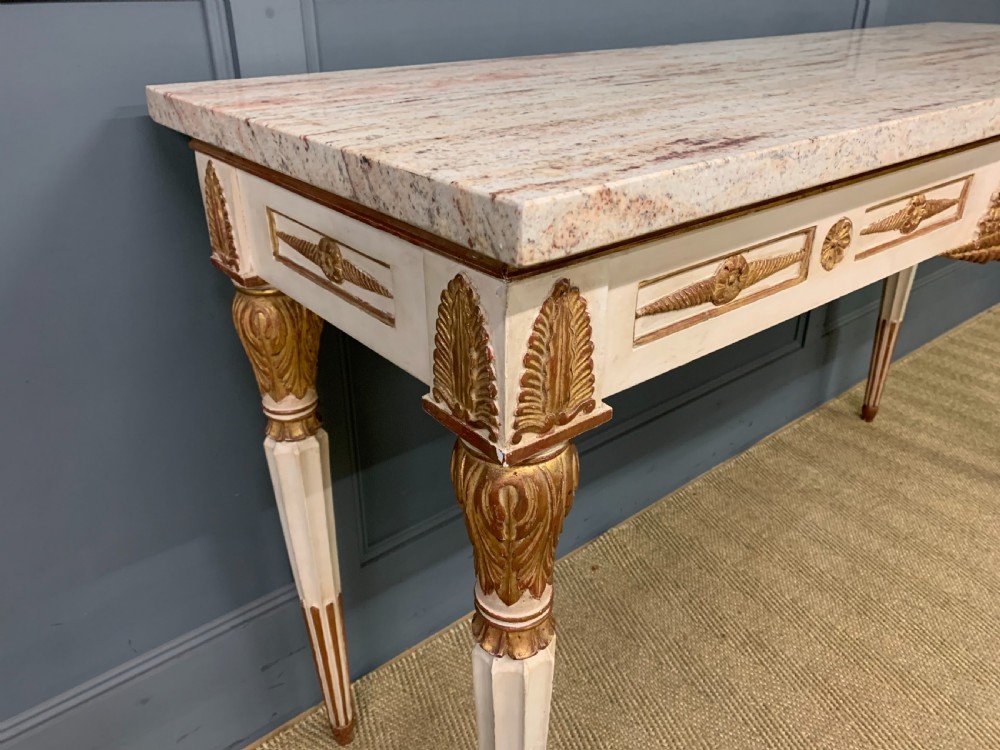 Marble Topped Painted Console Table View VII