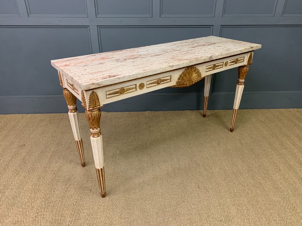 Marble Topped Painted Console Table View VIII