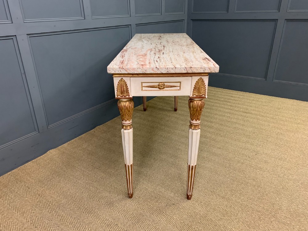Marble Topped Painted Console Table View IX