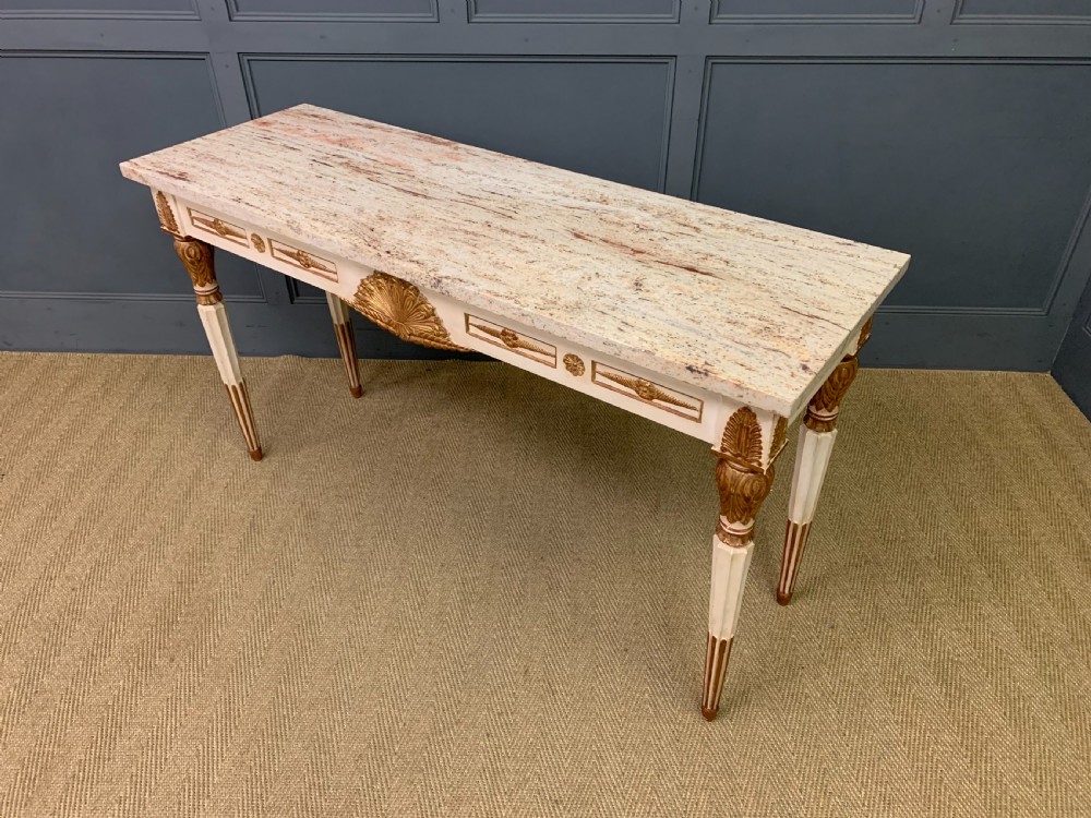 Marble Topped Painted Console Table View XI