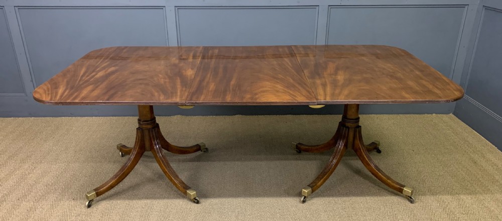 Mahogany Twin Pillar Dining Table