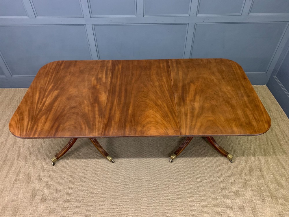 Mahogany Twin Pillar Dining Table View III