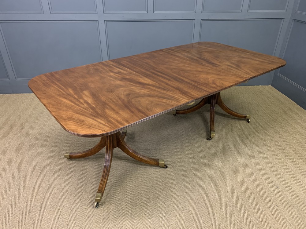 Mahogany Twin Pillar Dining Table View IX