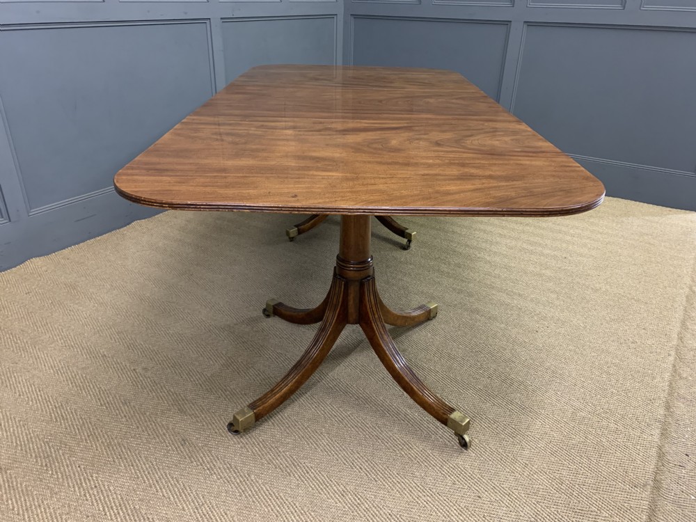 Mahogany Twin Pillar Dining Table View X
