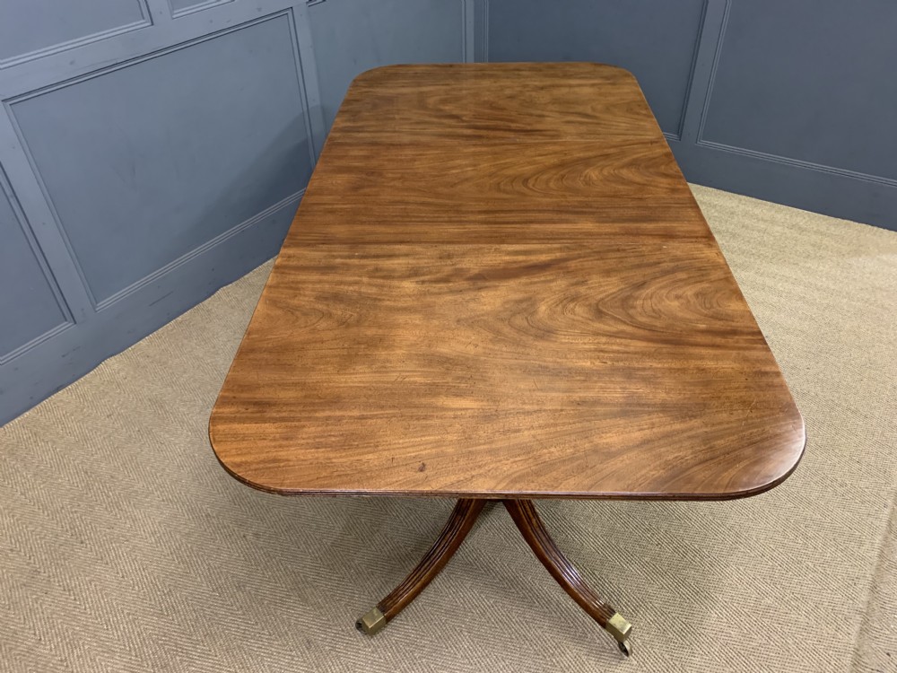 Mahogany Twin Pillar Dining Table View XI