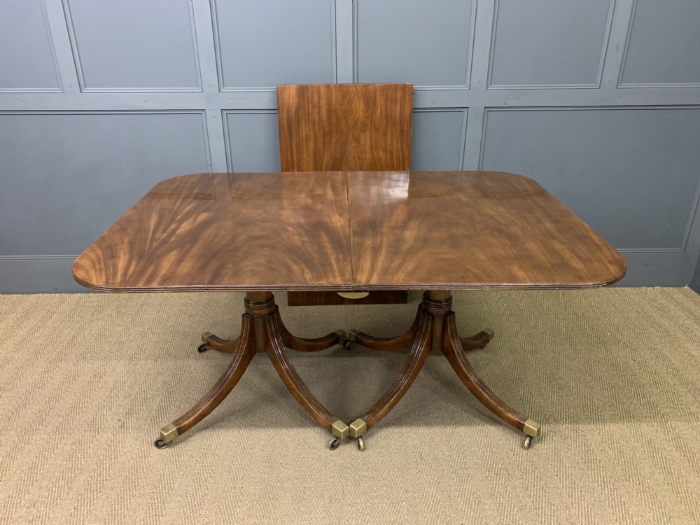 Mahogany Twin Pillar Dining Table View XIII