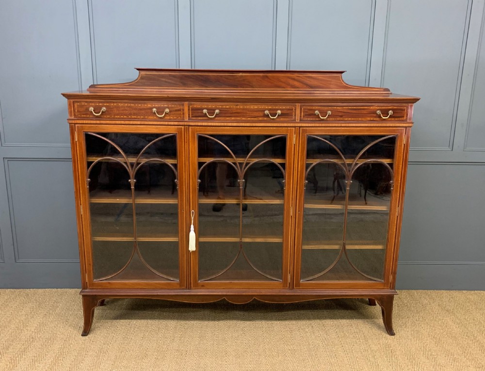 Inlaid Mahogany Bookcase by Maple & Co.