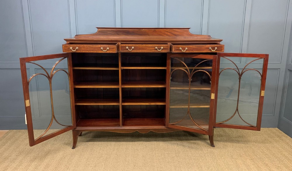 Inlaid Mahogany Bookcase by Maple & Co. View III