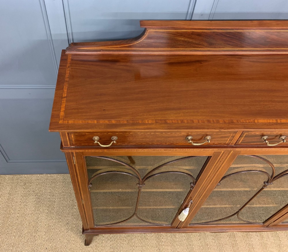 Inlaid Mahogany Bookcase by Maple & Co. View V