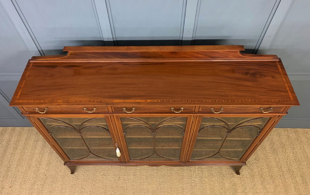 Inlaid Mahogany Bookcase by Maple & Co. View VIII