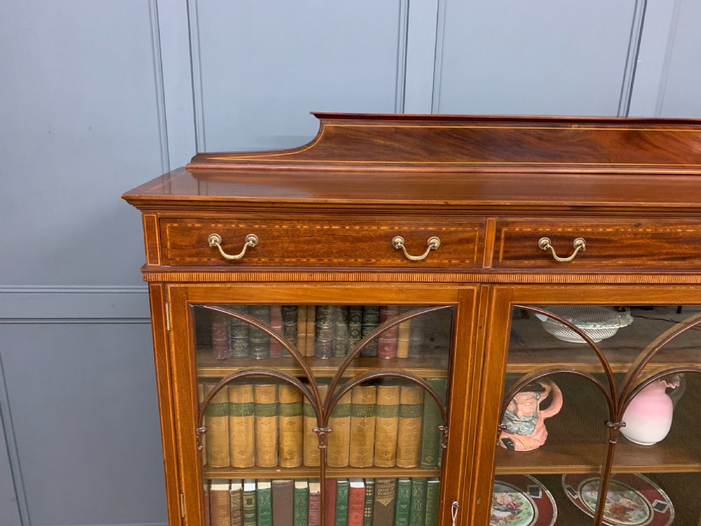 Inlaid Mahogany Bookcase by Maple & Co. View X