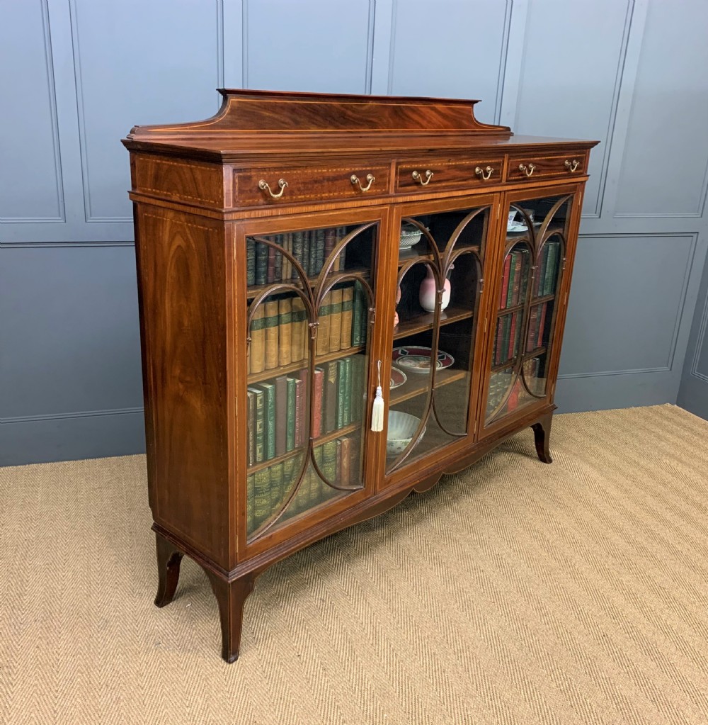 Inlaid Mahogany Bookcase by Maple & Co. View XVII