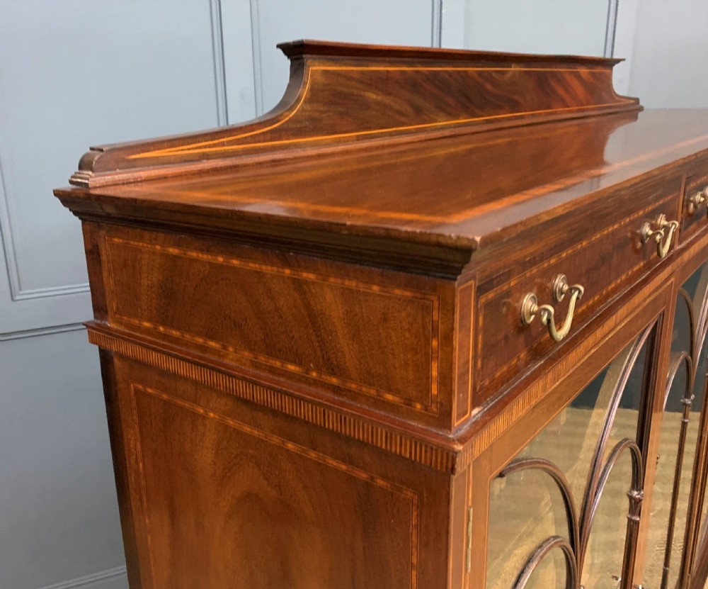 Inlaid Mahogany Bookcase by Maple & Co. View XVIII