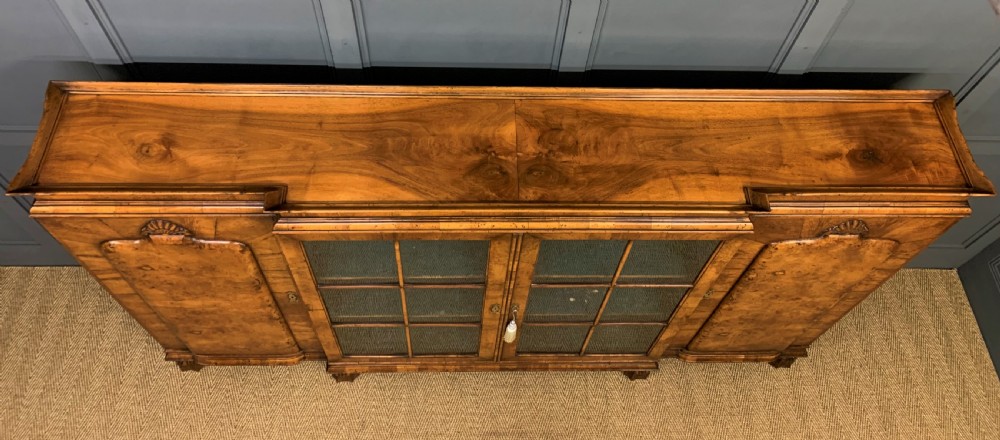 Large Burr Walnut Bookcase View IX
