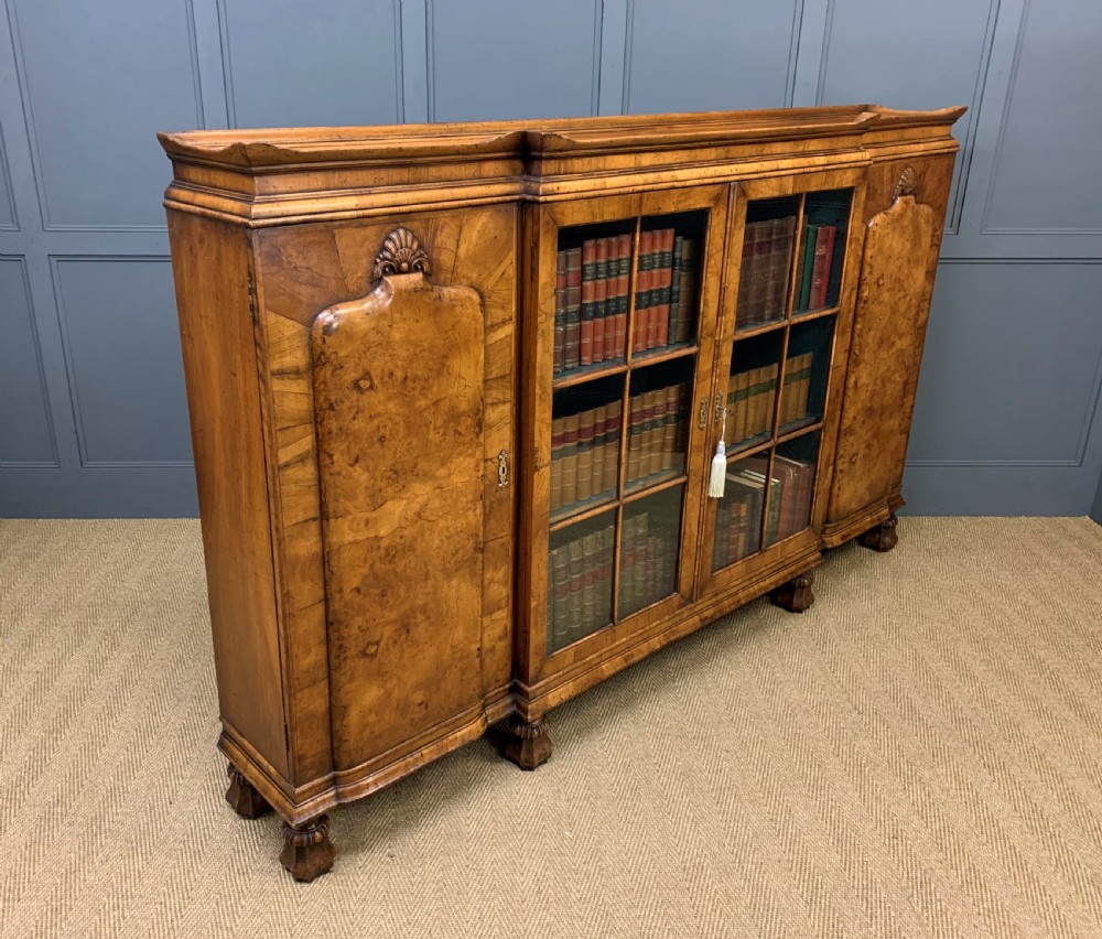 Large Burr Walnut Bookcase View XVIII