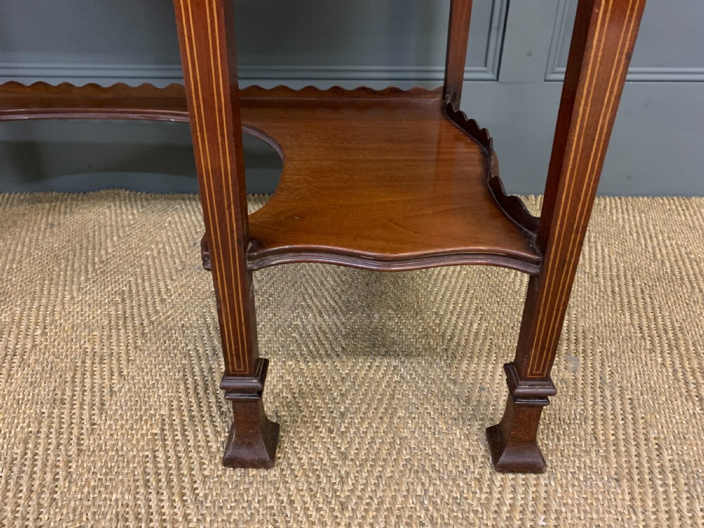 Serpentine Shaped Inlaid Mahogany Writing Table View VII