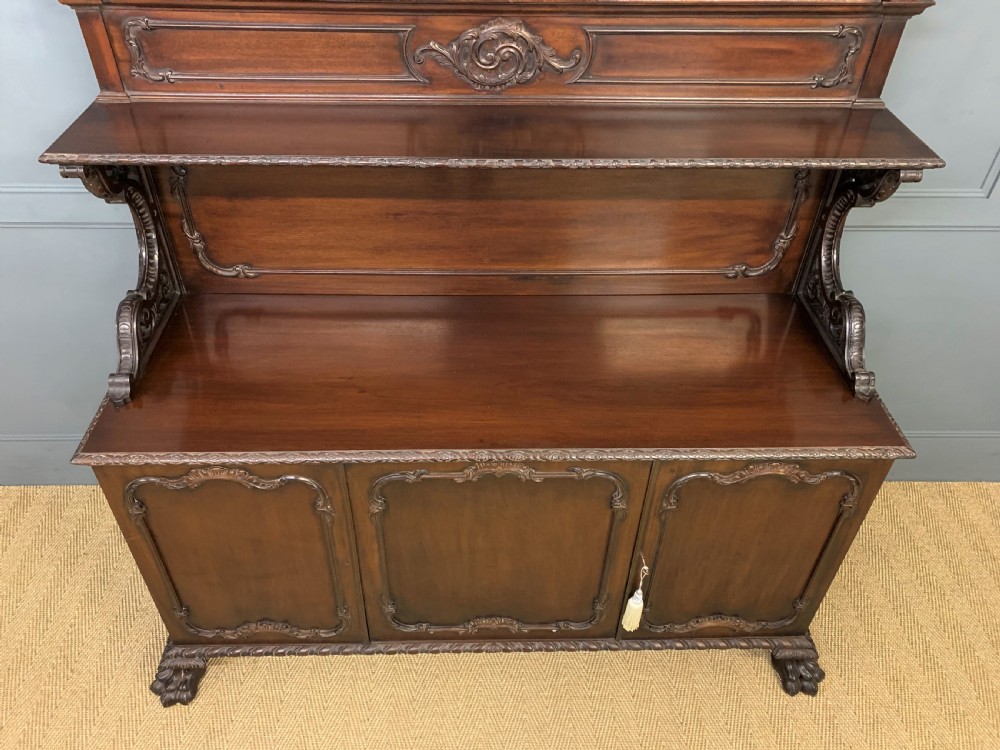 Late Victorian Carved Mahogany Chiffonier View VII