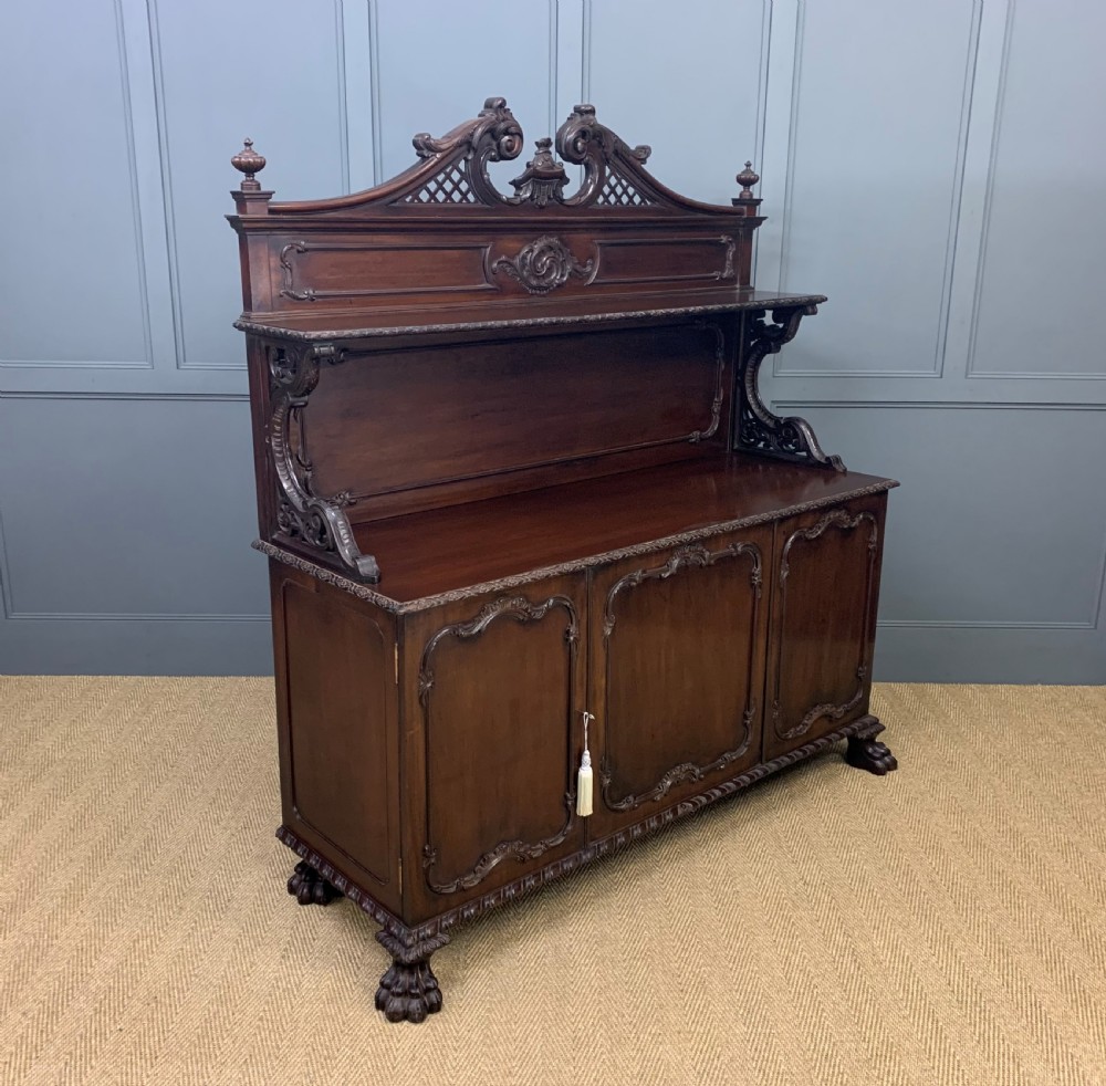 Late Victorian Carved Mahogany Chiffonier View XI