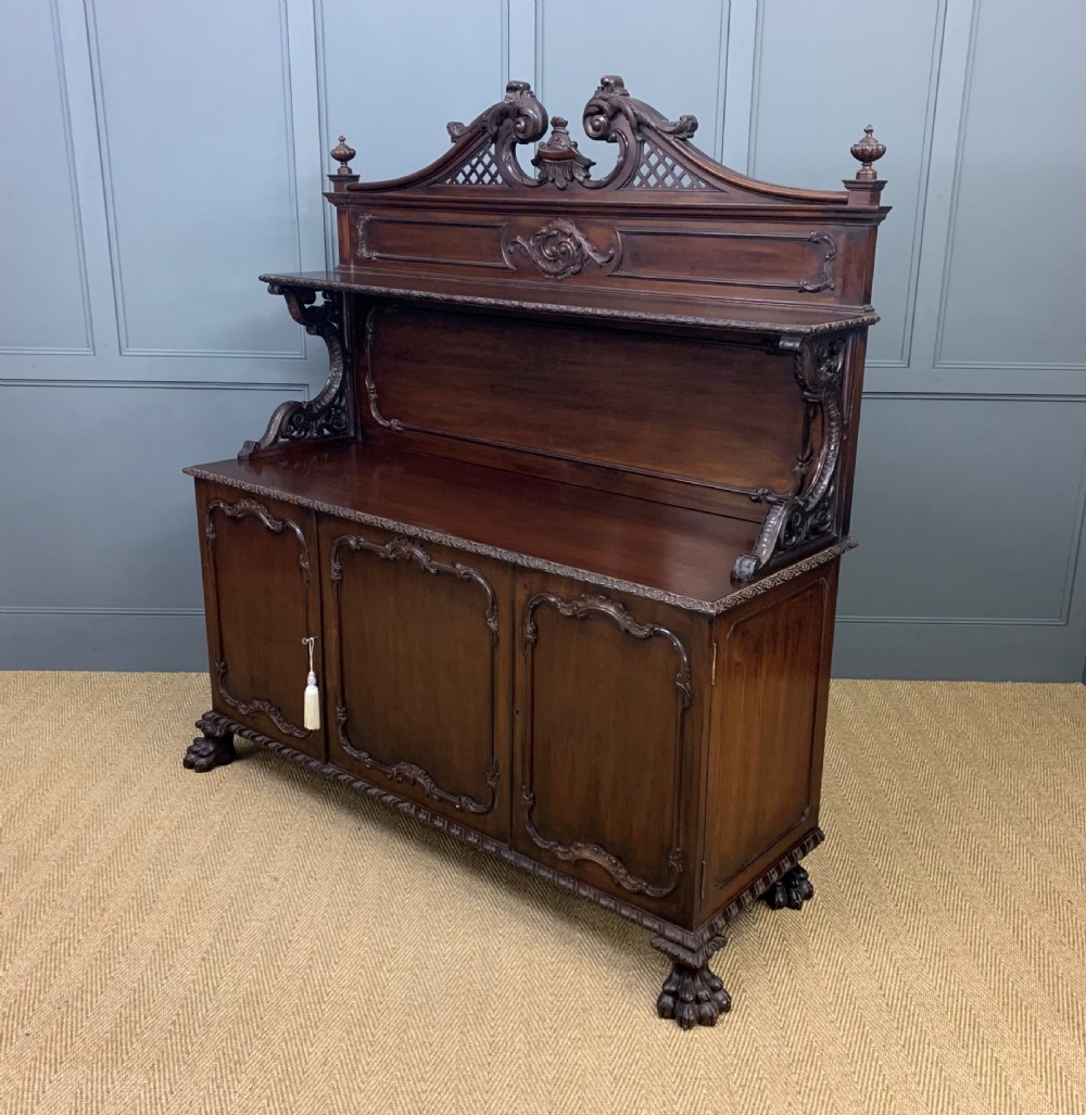 Late Victorian Carved Mahogany Chiffonier View XVI
