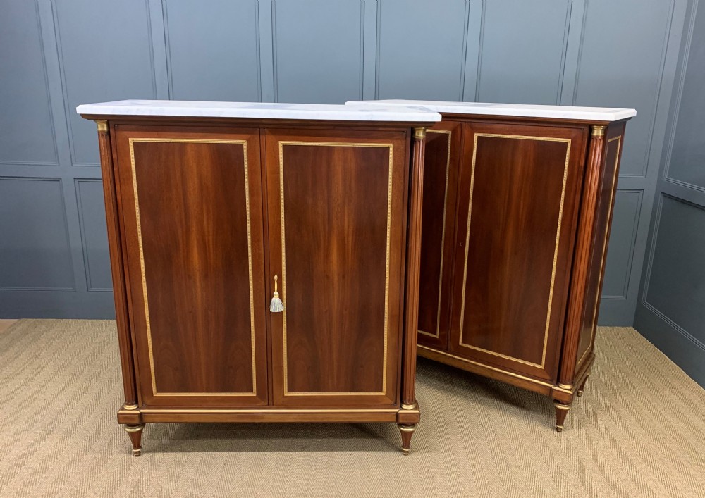 Superb Pair of Mahogany Cabinets by Rinck of Paris
