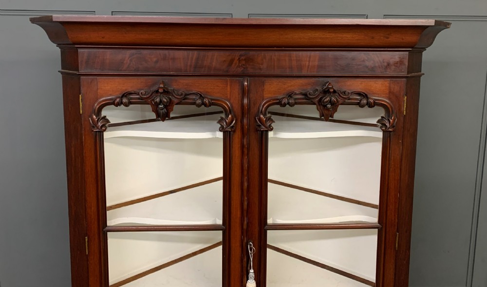Large Victorian Mahogany Corner Cabinet View VIII