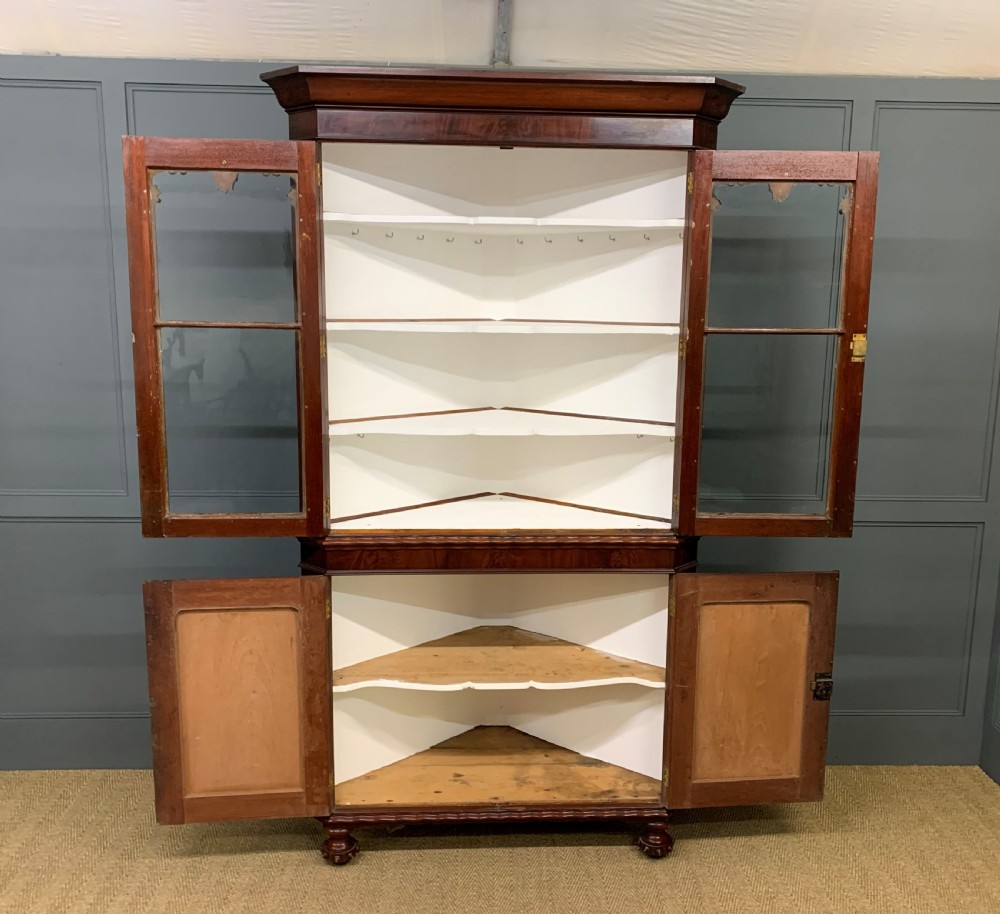 Large Victorian Mahogany Corner Cabinet View X