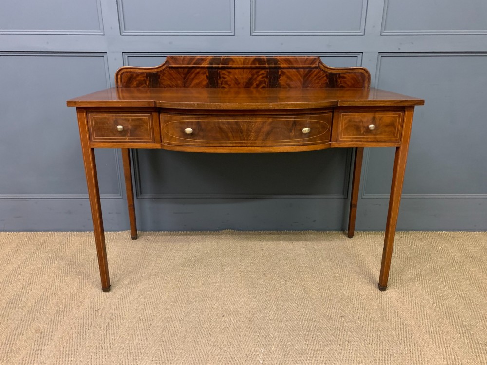 Sheraton Revival Inlaid Mahogany Side Table View II