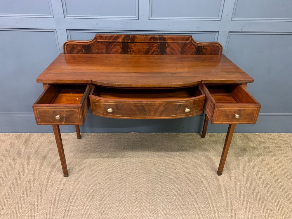 Sheraton Revival Inlaid Mahogany Side Table View X
