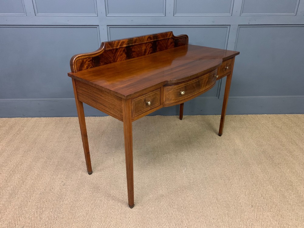 Sheraton Revival Inlaid Mahogany Side Table View XII