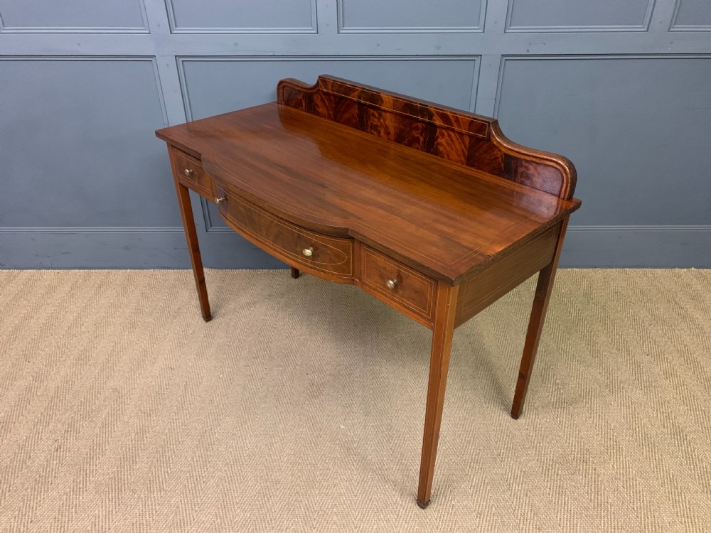 Sheraton Revival Inlaid Mahogany Side Table View XIV