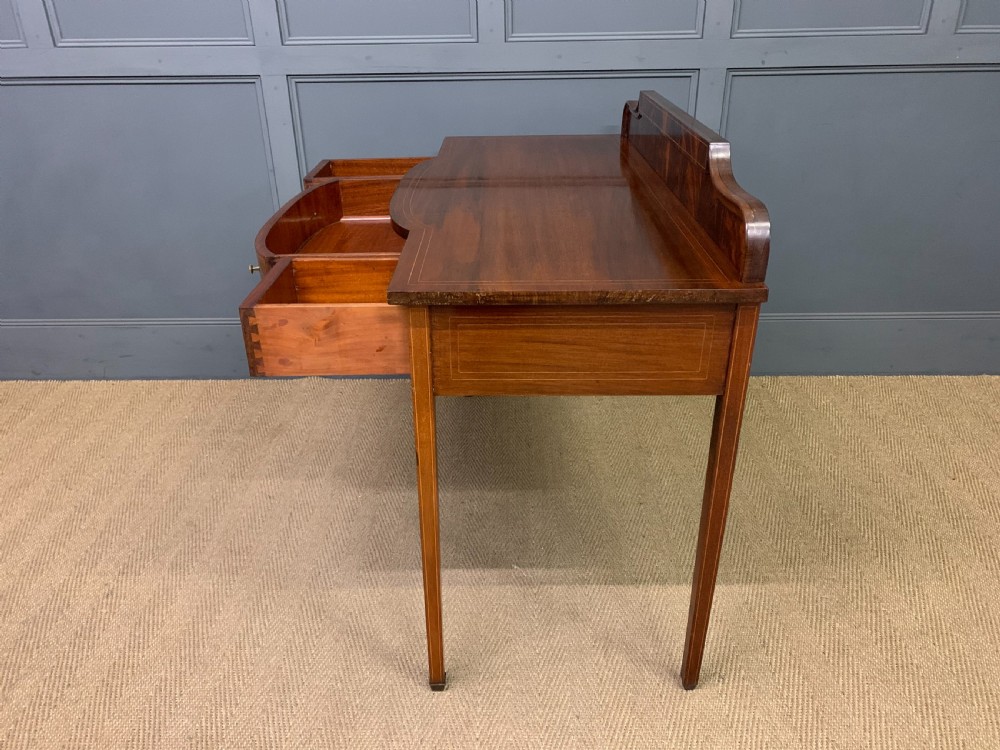 Sheraton Revival Inlaid Mahogany Side Table View XV
