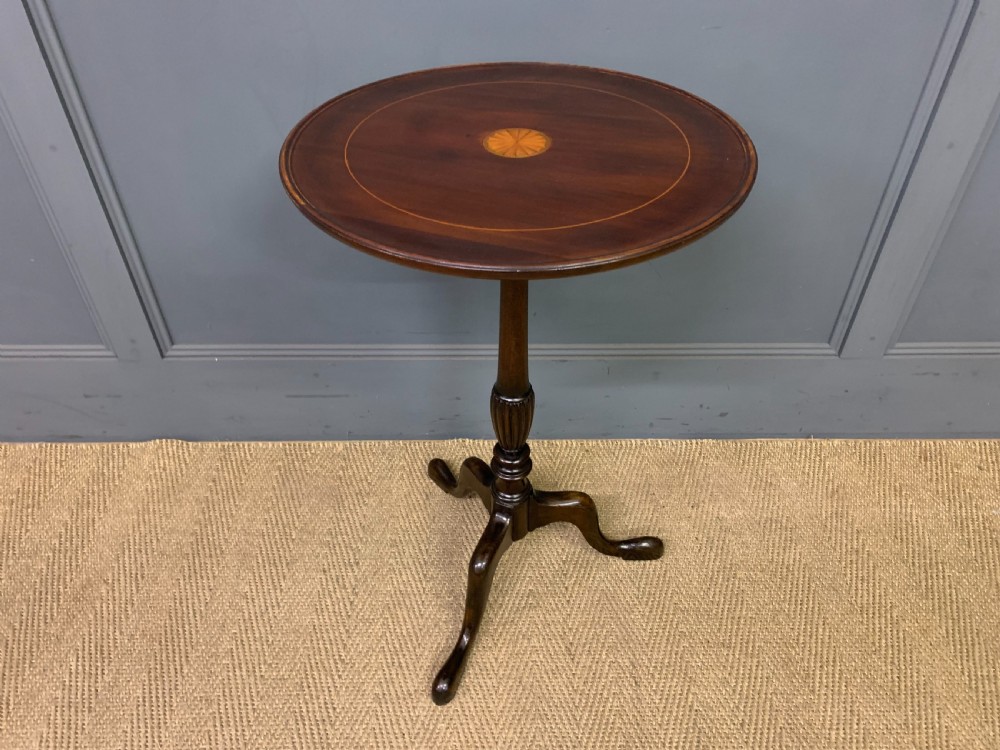 Edwardian Inlaid Mahogany Wine Table