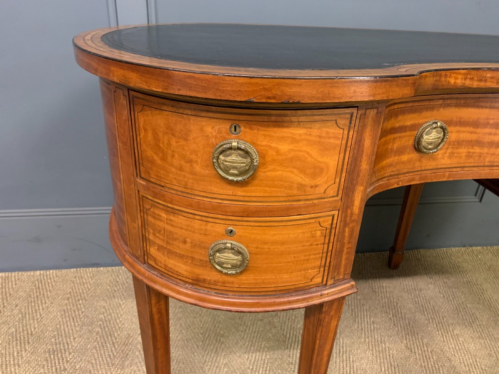 Inlaid Satinwood Kidney Shaped Desk View VI
