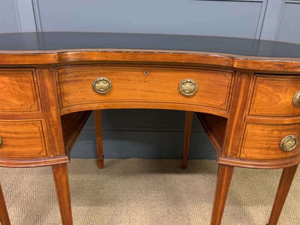 Inlaid Satinwood Kidney Shaped Desk View VII
